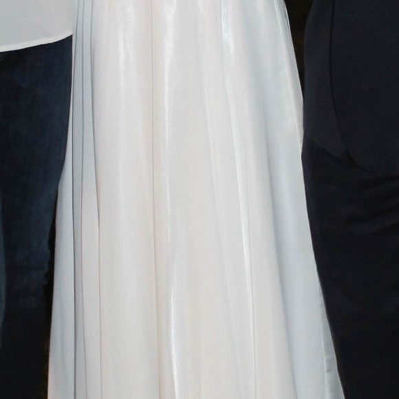 Sherri Hill White and Silver Prom Dress - Picture 4 of 4